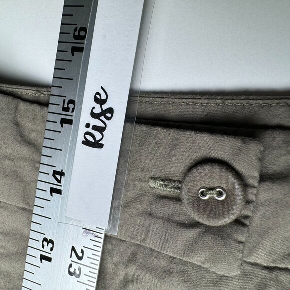 Crea Concept Women Button Front Cropped Pant 44 Olive Green Brown Made in Turkey - Picture 7 of 14